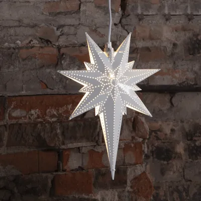 Zdjęcie produktu dla Star Trading Metal Star Betlehem, Lekka ozdoba, Biały, IP20, 1 szt., E14, LED