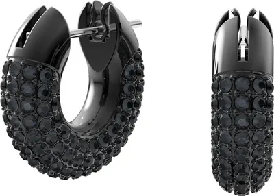 Produktbild von Swarovski Dextera Creolen Ohrringe, Klein, Schwarz, Ruthenium plattiert, Artikelnummer 5620222