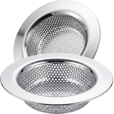 Zdjęcie produktu dla Siatka do zlewu kuchennego, stal nierdzewna, średnica 11,4 cm, 2 sztuki