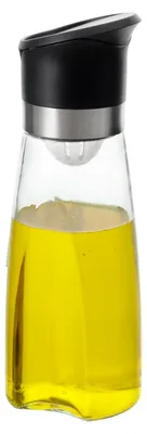 Produktbild von Glasölflasche mit PP-Spender, 320 ml, 5,5 x 7 x 21 cm, Transparent und Schwarz