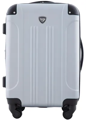 Immagine prodotto di Valigia rigida da 51 cm, color argento, espandibile, ideale per viaggi in aereo
