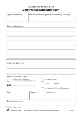 Produktbild von RNK Verlag 3153 Bewirtungsspesen - Block, 50 Blatt, DIN A5