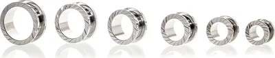Produktbild von Ohr Flesh Stahl Silverline Tunnel Piercing Screw On 5846 -4-18mm - 10.0 Millimeter