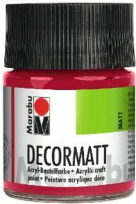 Produktbild von Decormatt Acryl - Karminrot 032 50 ml. Packung mit 6 Stück