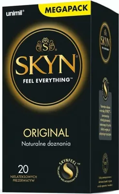 Zdjęcie produktu dla Unimil Skyn Original Nielateksowe prezerwatywy, 20 sztuk