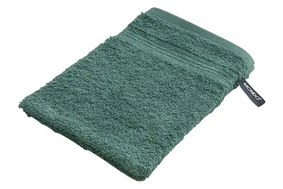Produktbild von Waschhandschuh - 16 x 22 cm - Dunkelgrün - Baumwolle