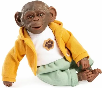 Zdjęcie produktu dla RAPPA Guca 988 REBORN MONKEY - realistyczna małpka z miękkim materiałowym korpusem - 32 cm