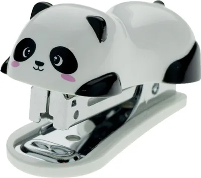 Produktbild von Legami Mini Friends Panda-Heftgerät, 3 x 3,5 cm, inkl. 1000 Heftklammern