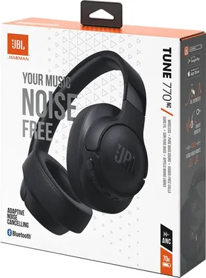 Produktbild von JBL Tune 770NC Adaptive Noise Cancelling Wireless Over-Ear-Kopfhörer, black