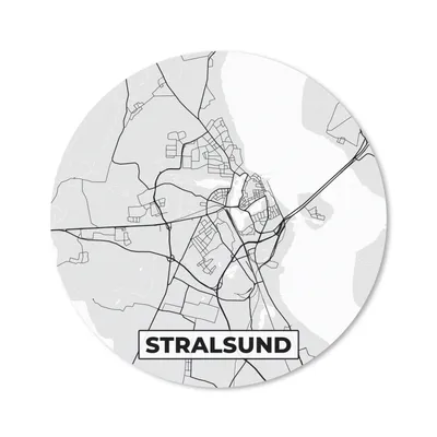 Produktbild von MuchoWow® Mauspad Mousepad Stadtplan - Deutschland - Karte - Stralsund - Karte 20x20 cm - Mousepads - Maus Mat - Pad - Mausunterlage - Schreibtischmatte