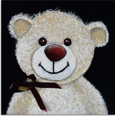 Produktbild von ARTland Glasbild Teddybär Größe: 50x50 cm