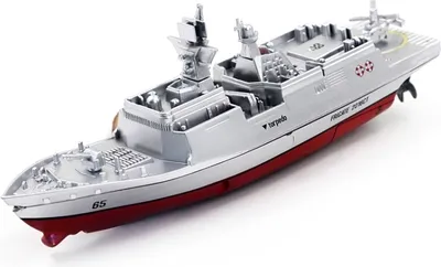 Immagine prodotto di 3318 4 canali 2.4Ghz Radio Control Racing Boat elettrico RC Speedboat Frigate bambini giocattolo con telecomando (argento)