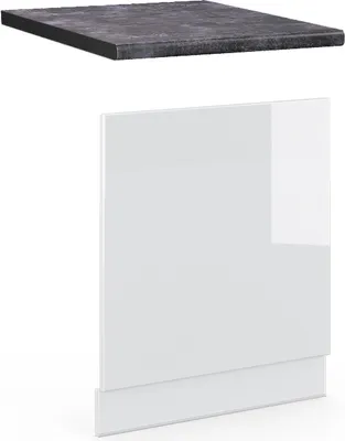 Obrázek produktu pro Přední panel Vicco Fame-Line Bílá vysoký lesk 60 cm , PD Antracit, Model 46705