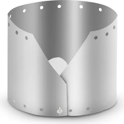 Immagine prodotto di Piastra antivento in titanio di alta qualità, 15 cm, ultraleggera, ultrasottile, per fornelli da campeggio, antivento, arancione