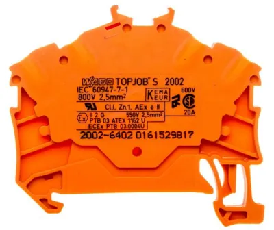 Obrázek produktu pro Wago 2002-6402, 5,2 mm, 45,5 mm, 52,6 mm, 100 kusů
