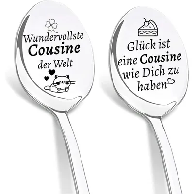 Obrázok produktu pre Sada dvoch lyžičiek z nehrdzavejúcej oceli s gravírovaním "Najúžasnejšia sestra sveta", 19 cm