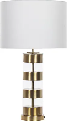 Produktbild von BELIANI Tischleuchte Gold / Weiss Metall / Glas Höhe 77 cm Beleuchtung Modernes Design Wohnzimmer