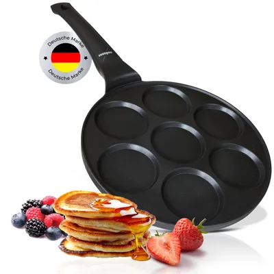 endusor Pancake Pfanne für Induktion mit Antihaftbeschichtung zum Braten von Pancakes und Spiegeleie