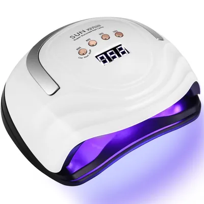 Produktbild von UV LED Nagellampe，Nagellampe LED，Lichthärtungsgerät für Gelnägel mit 4 Timer & LCD Display , X27 Nailart-Lampe，380 W LED Lamp，81 LEDs