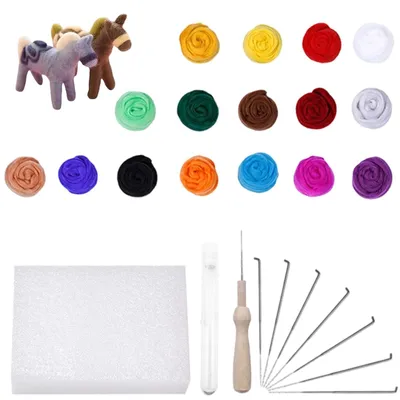 Imagen del producto de Kit de inicio para bordado con 16 colores, ideal para proyectos creativos