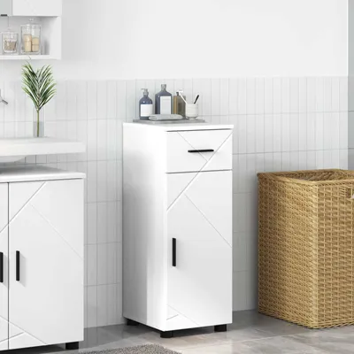 Productafbeelding van Maison Exclusive - Badkamerkast, wit, 30 x 35 x 80 cm, materiaal: houtvezel, metaal