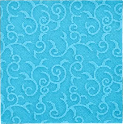 Produktbild von 250 Servietten "ROYAL Collection" 1/4-Falz 40 cm x 40 cm türkis "Casali"
