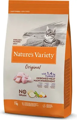 Productafbeelding van NATURE'S V ORIGINAL KATtenVOER VOOR VOLWASSENE, GESTERILISEERDE KATten, SMAAK: TRUTHAHN, 7KG (NDR)