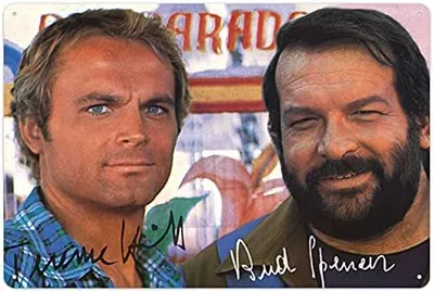 Produktbild von Bud Spencer & Terence Hill Blechschild Autogramm 20 x 30 cm