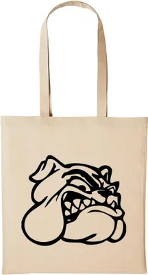 Produktbild von Huuraa Baumwollbeutel Bulldogge Geschenk Einkaufstasche Natural 10 Liter Baumwolle Bulldogge Accessoire