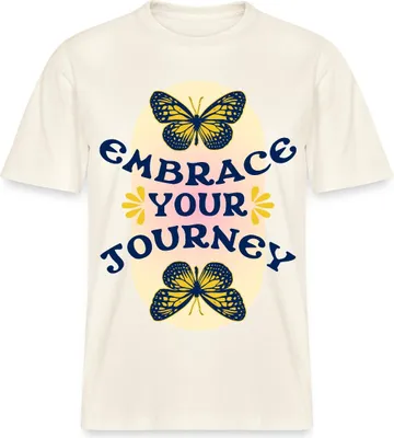 Produktbild von Spreadshirt Embrace Your Journey Hippie Y2K Spiritualität Retro Design Relaxed Fit Uni T-Shirt, XXL, Naturweiß