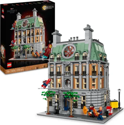 Produktbild von LEGO Marvel Sanctum Sanctorum, 3-stöckiges Modular Building Set mit Doctor Strange und Iron Man-Minifiguren, Spielzeug-Haus aus Avengers: Endgame, Sammlerstück für Fans, tolle Zimmer-Deko 76218