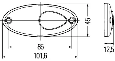 Produktbild von HELLA 2PS 964 295-051 Seitenmarkierungsleuchte - Begrenzungsleuchte - Anhänger - Wohnwagen - LED - 24V - Schraubanschluss/Anbau - Lichtscheibenfarbe: