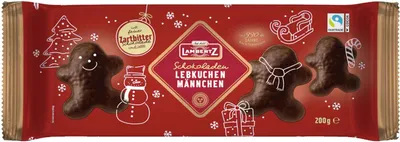 Produktbild von Lambertz Schokoladen Lebkuchenmännchen Zartbitter 200g