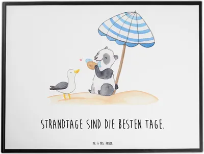 Produktbild von Mr. & Mrs. Panda Schreibunterlage Sommer Strandtage - Weiß - Geschenk, Jahreszeiten, Küstenurlaub, Inspiration, Strandurlaub, schreibtischunterlagen, tischschutzmatte
