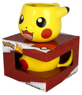 Produktbild von Pokemon 3D Tasse - Pikachu Kaffeetasse Becher Kaffeebecher aus Keramik 480 ml Gelb
