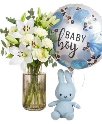 Produktbild von Blumenstrauß Hello Baby Boy | Geschenk - frische Blumen | Blumenversand von BLOOMY DAYS