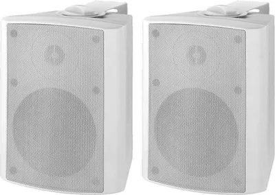 Produktbild von MONACOR Lautsprecherset 2Weg 2x20W 60-20000Hz 1aktiv/1passiv 2Stk ws MKA-50SET/WS