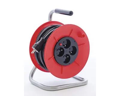 Produktbild von Verlängerungskabel BASIC PKB230Z, 25m / 230V, Spule, 4 Steckdosen