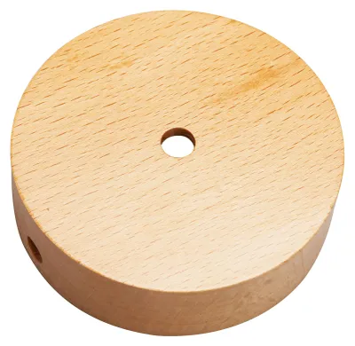 Image de Baldaquin 1 flamme Baldaquin pour lampe bois naturel Ø 100 mm EC133