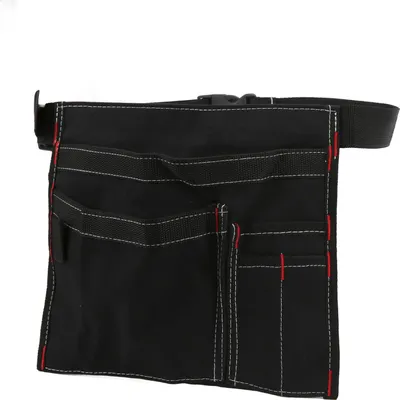Obrázek produktu pro Werkzeuggürtelbeutel Taille Hanging Canvas Organizer Speicher für Schraubennagelmutter Bohrer Bit Reparatur Kitblack