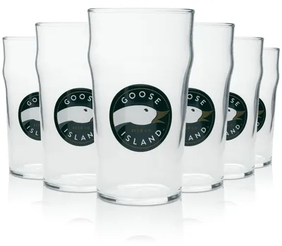 Produktbild von Goose Island Biergläser 6er Set Pintglas 0,5l Nonic Craft Beer IPA Bier Glas