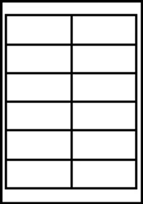 Produktbild von 120 Etiketten 10 Blatt DIN A4 97 X 42,3