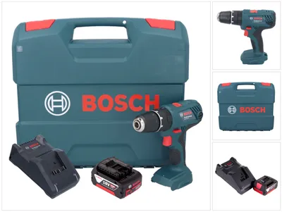 Produktbild von Bosch GSB 18V-21 Akku Schlagbohrschrauber 18 V 55 Nm + 1x Akku 4,0 Ah + Ladegerät + L-Case