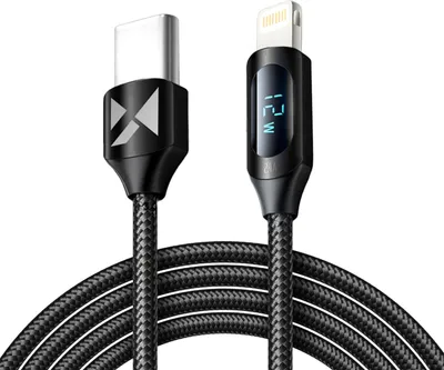 Zdjęcie produktu dla Wozinsky WUCLC2, 2 m, Lightning, USB C, Męska, Męska, Czarny