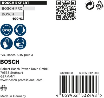 Obrázok produktu pre Bosch Expert SDS plus-7X, Rotačné kladivo, Hammer drill bit, 1 cm, 215 mm, Betón, Kameň, 15 cm