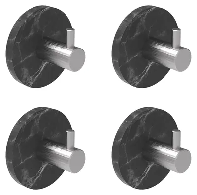 Productafbeelding van Acrylhaakjes - Zelfklevend - Wandmontage zonder boren - Zilver - Set van 4