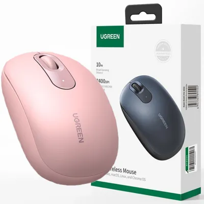 Produktbild von Ugreen MU105 Kabellose USB 2.4GHz Maus - Rosa, Ergonomisches Design