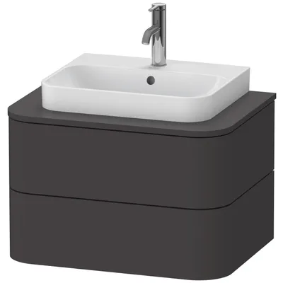 Produktbild von Waschtischunterschrank DURAVIT Happy D.2 Plus BxHxT 65 x 40,8 cm x 55 cm Frontfarbe graphit matt HP496008080