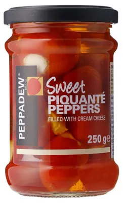 Produktbild von Peppadew mild gevuld met kaas 250g – zoete, pittige snack of salade toevoeging