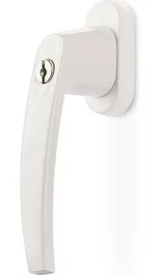 Produktbild von Fenstergriff Aluminium Weiß abschließbar 40mm / Packung 1 Stk.